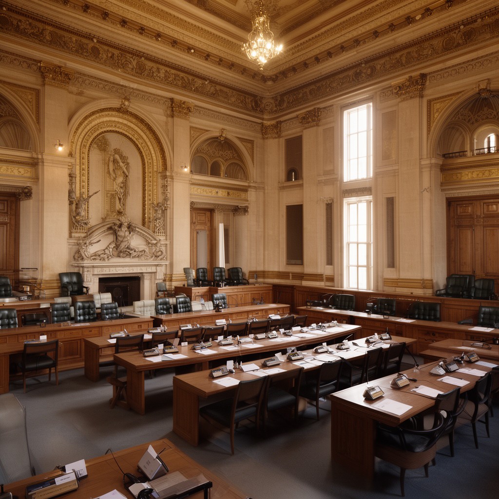 AI-generated illustration of Committee rooms of the House of Commons