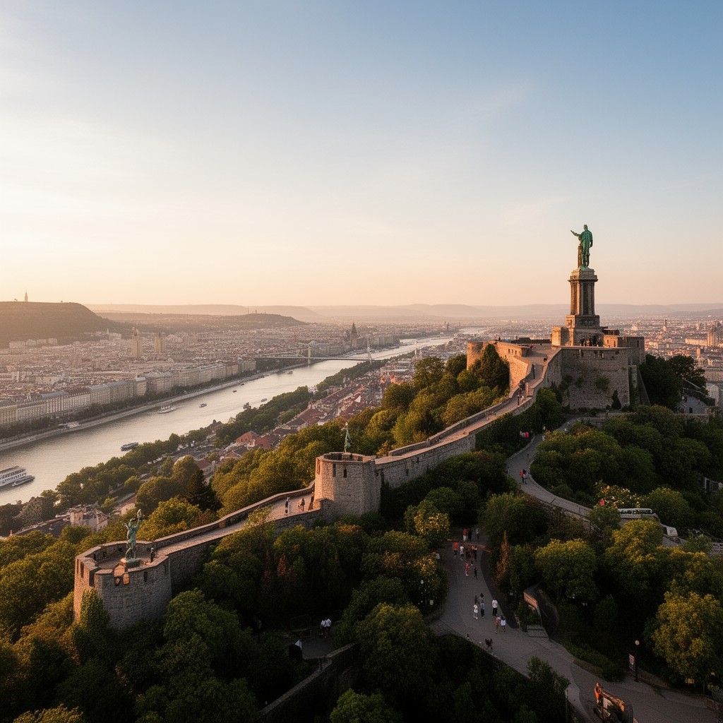 AI-generated illustration of Gellért Hill