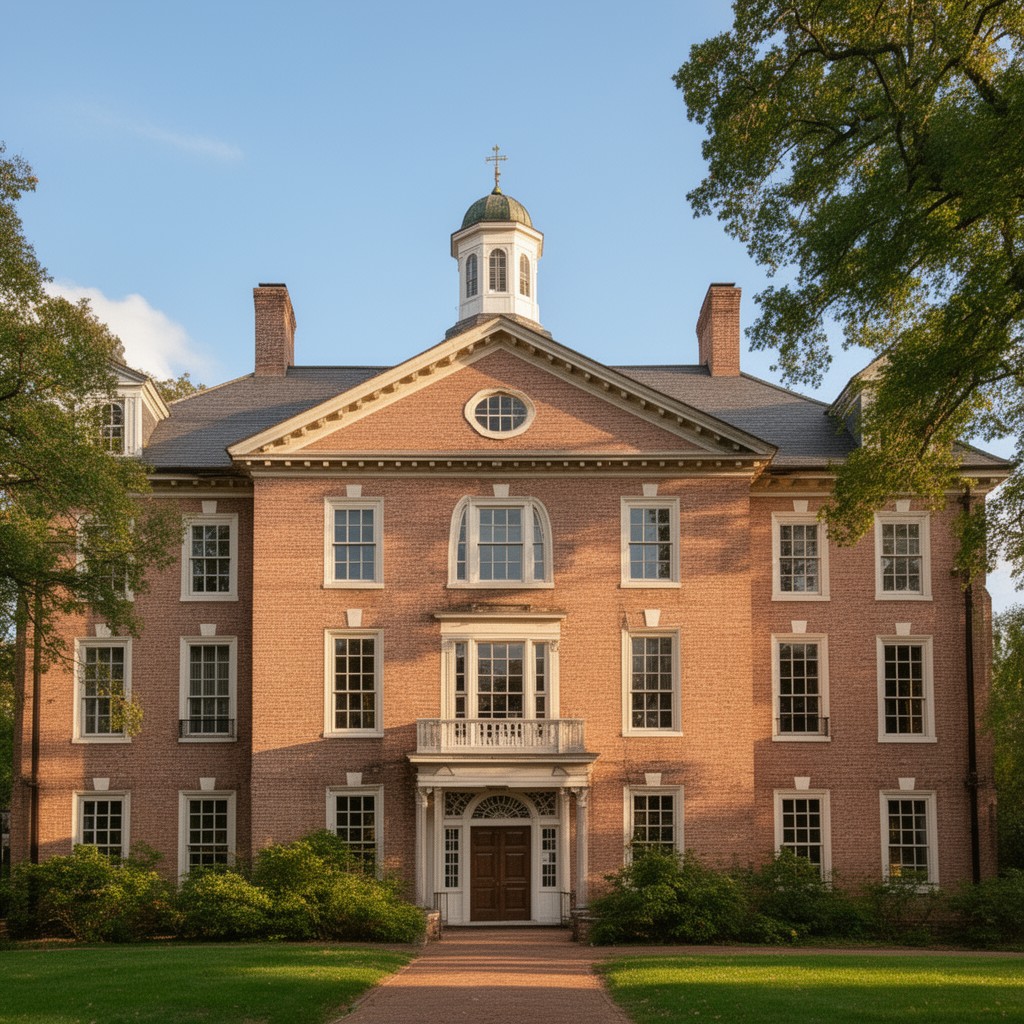 AI-generated illustration of Nassau Hall