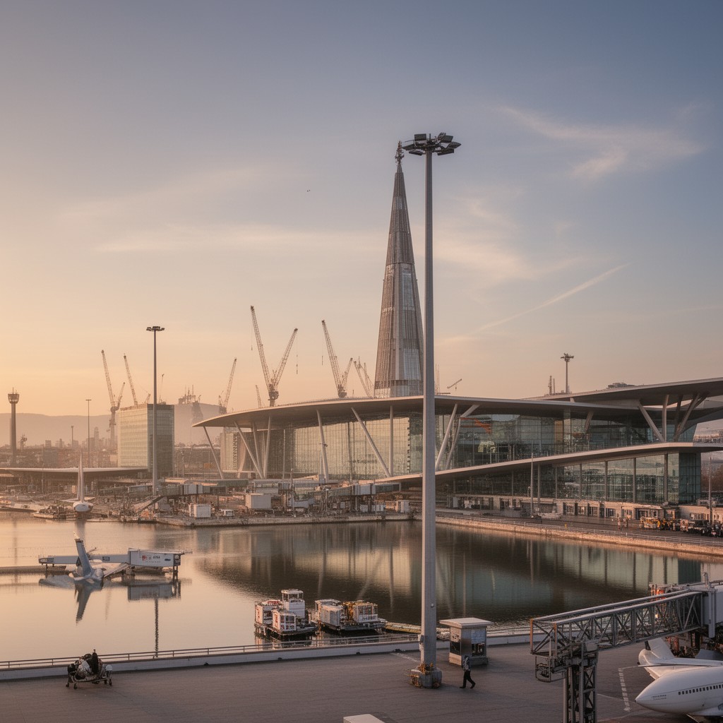 AI-generated illustration of Budapest Ferenc Liszt International Airport