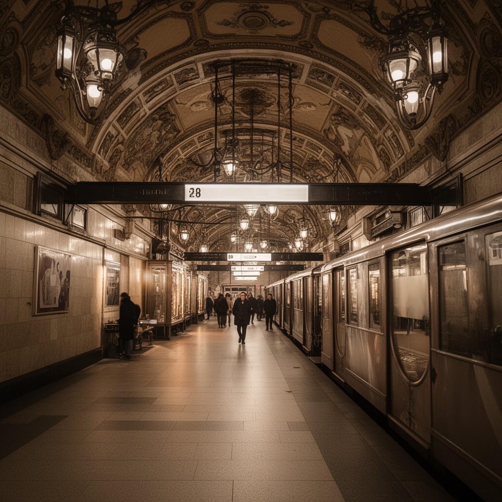 AI-generated illustration of Budapest Metro