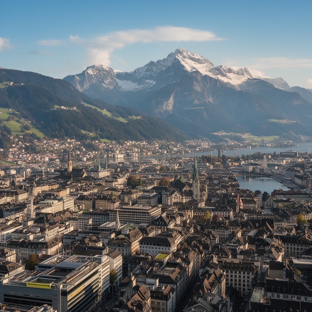 AI-generated illustration of German-speaking Switzerland