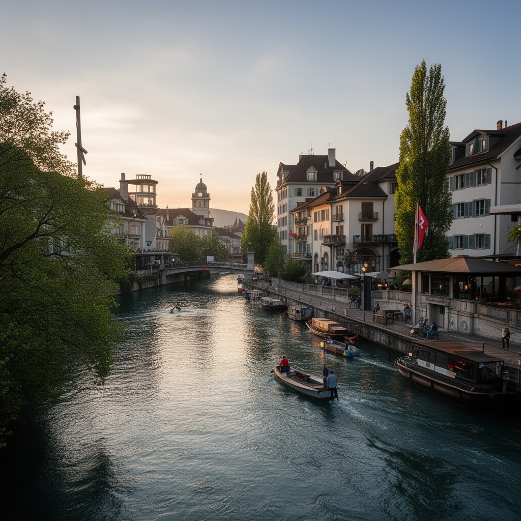 AI-generated illustration of Limmat