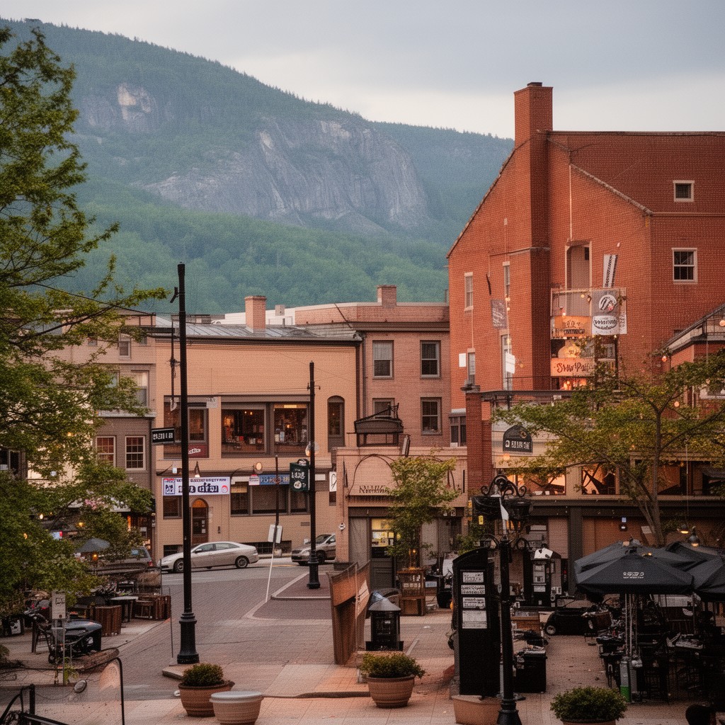 AI-generated illustration of New Paltz, New York