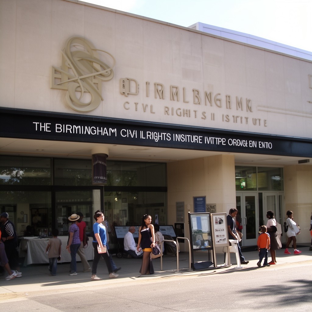AI-generated illustration of Birmingham Civil Rights Institute
