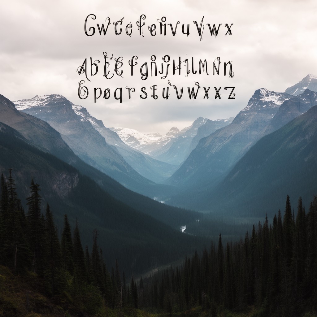 AI-generated illustration of Gwich’in alphabet