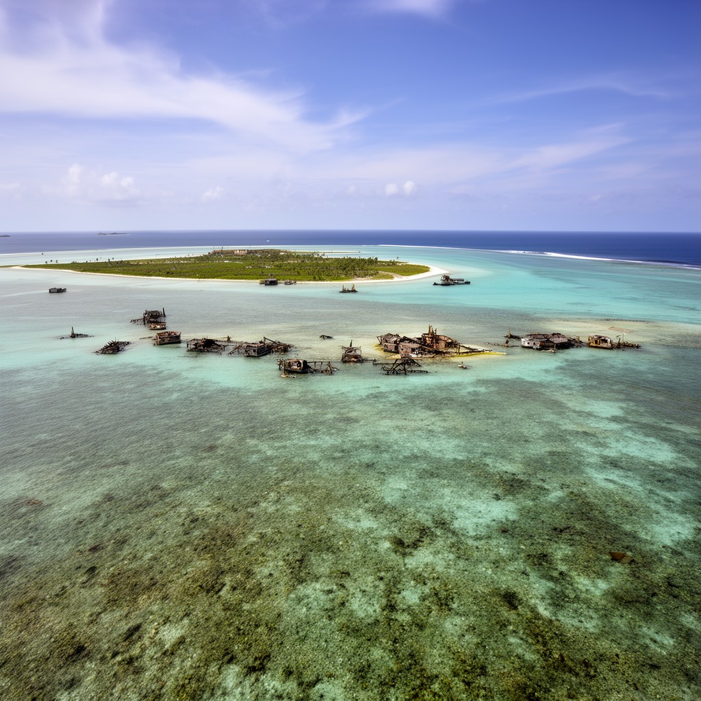AI-generated illustration of Tarawa Atoll