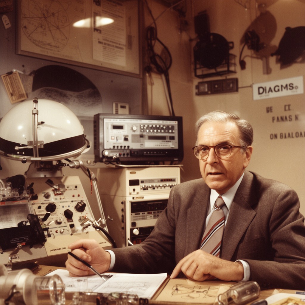AI-generated illustration of James A. Van Allen