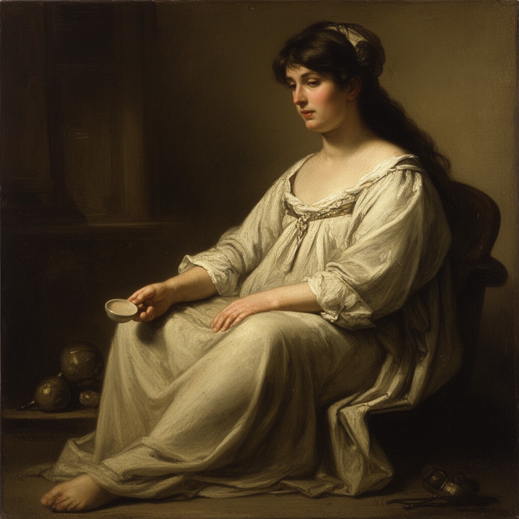 AI-generated illustration of Bathsheba at Her Bath