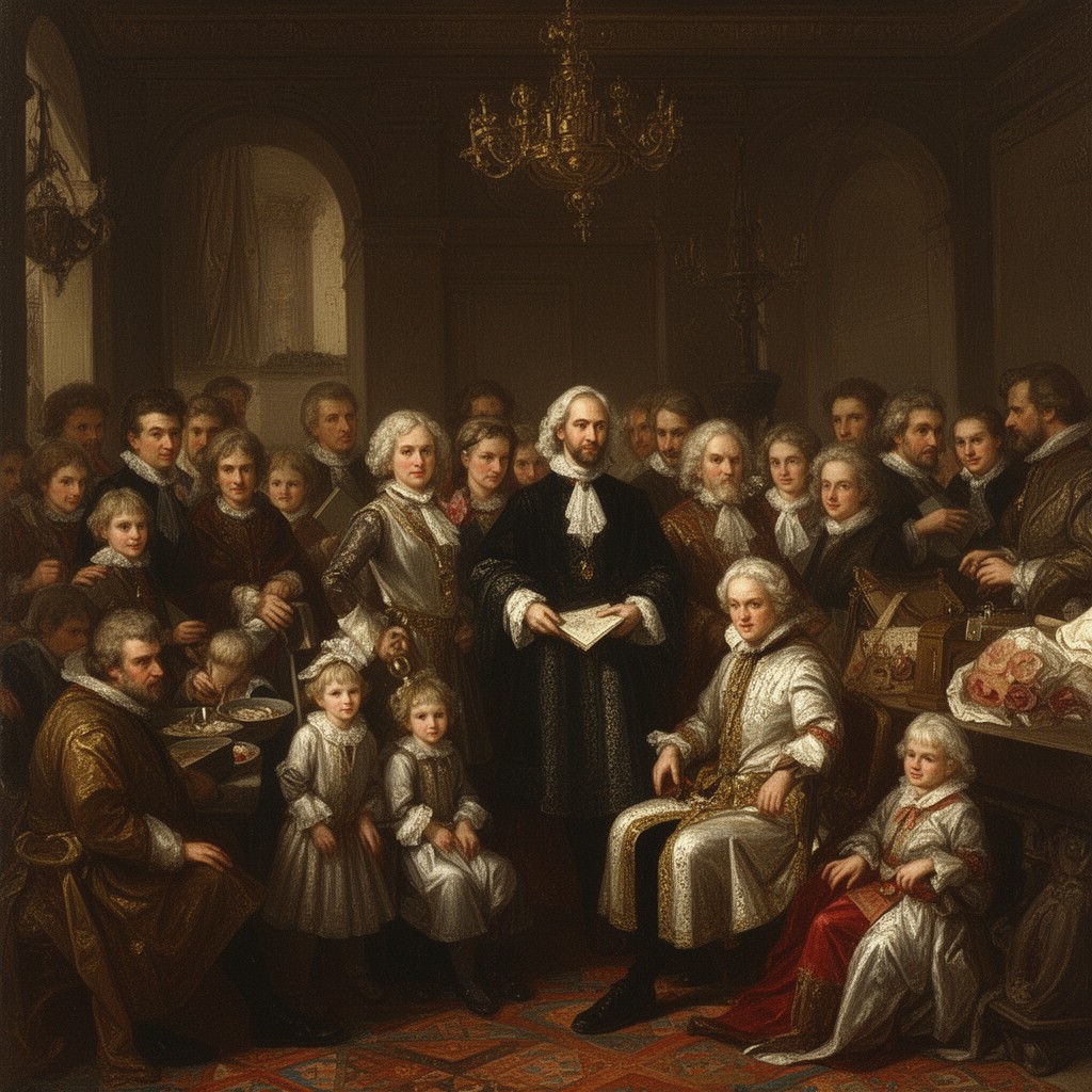 AI-generated illustration of De Witt family