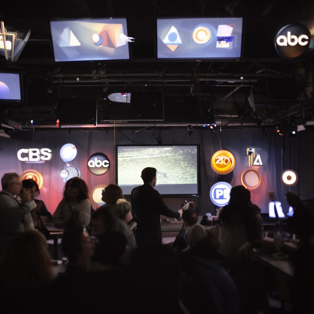 AI-generated illustration of U.S. broadcast television networks