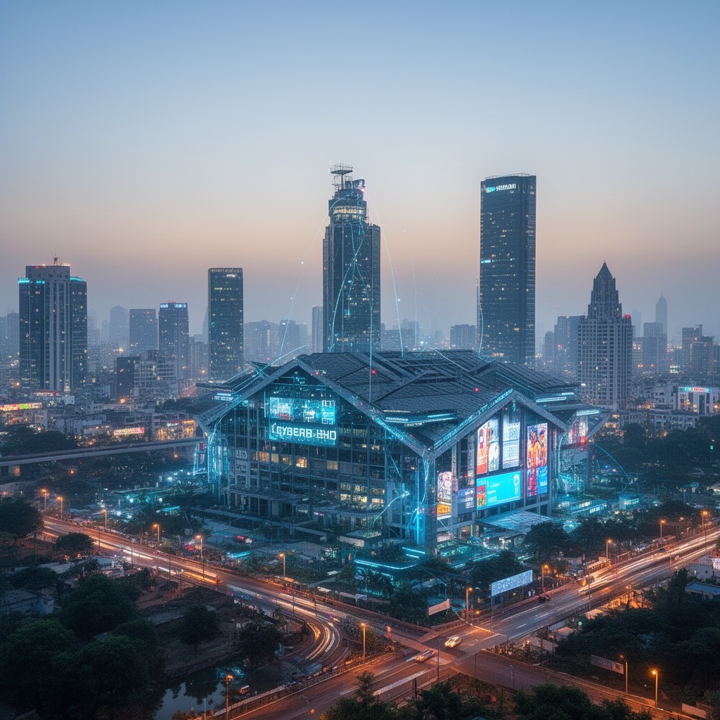 AI-generated illustration of Cyberabad