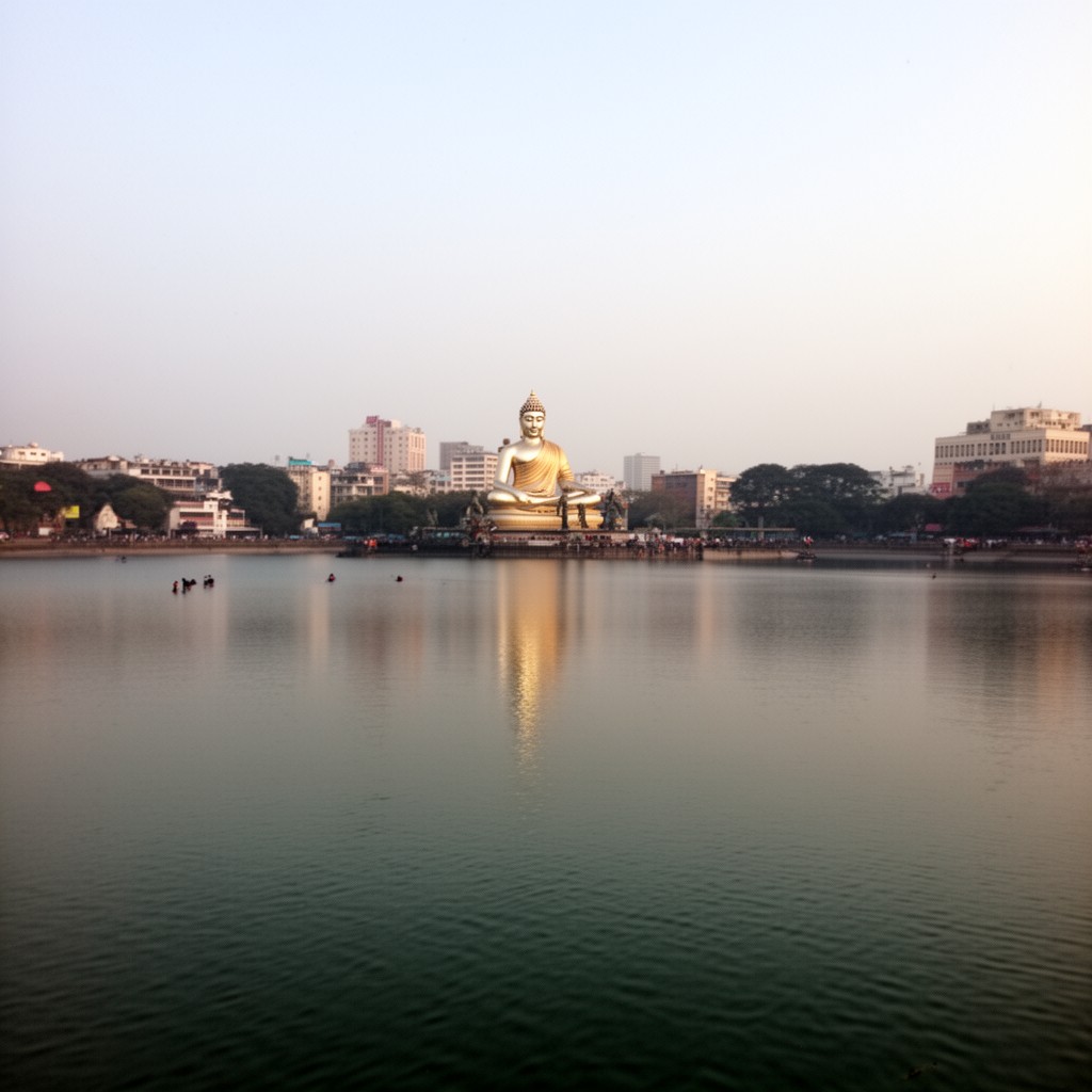 AI-generated illustration of Hussain Sagar