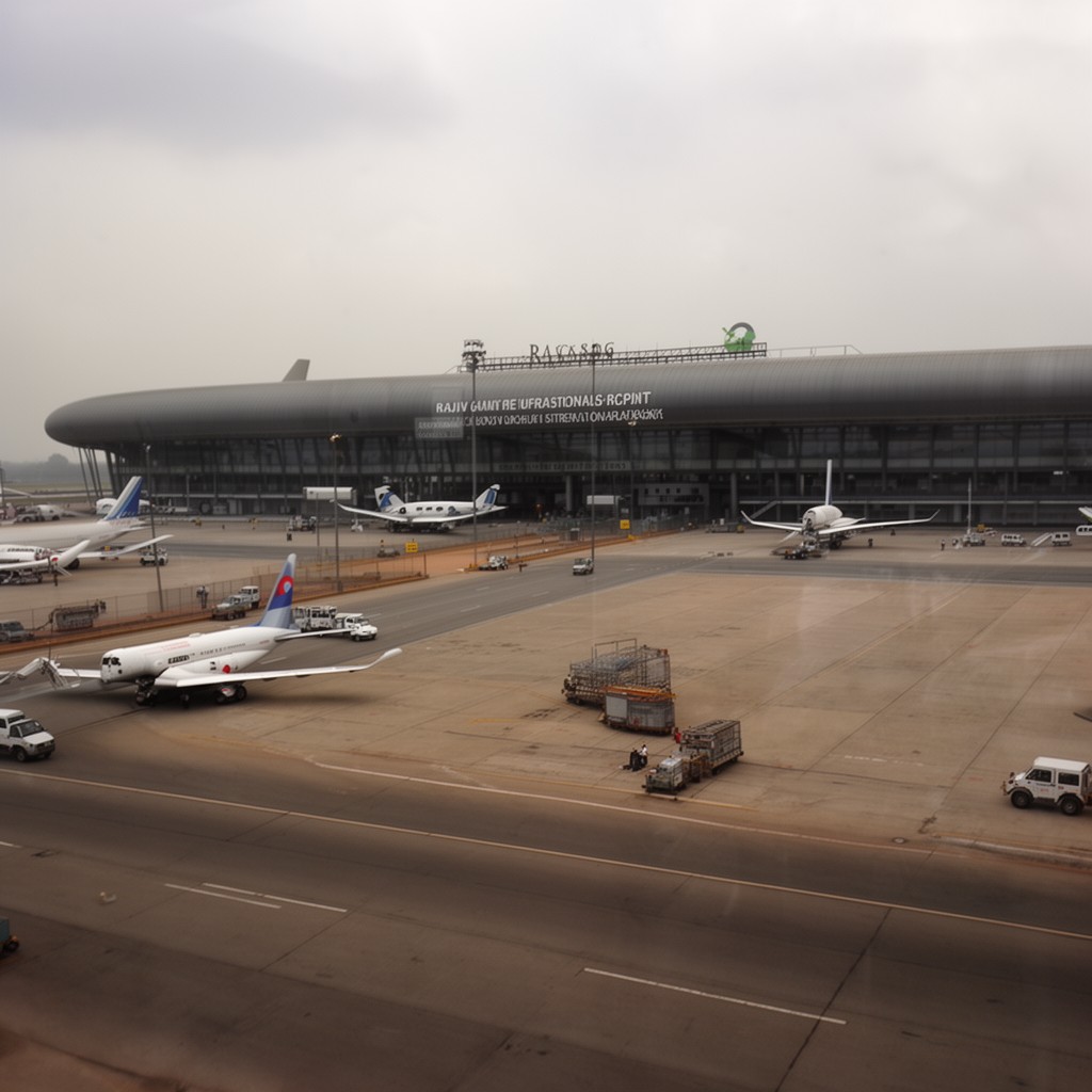 AI-generated illustration of Rajiv Gandhi International Airport
