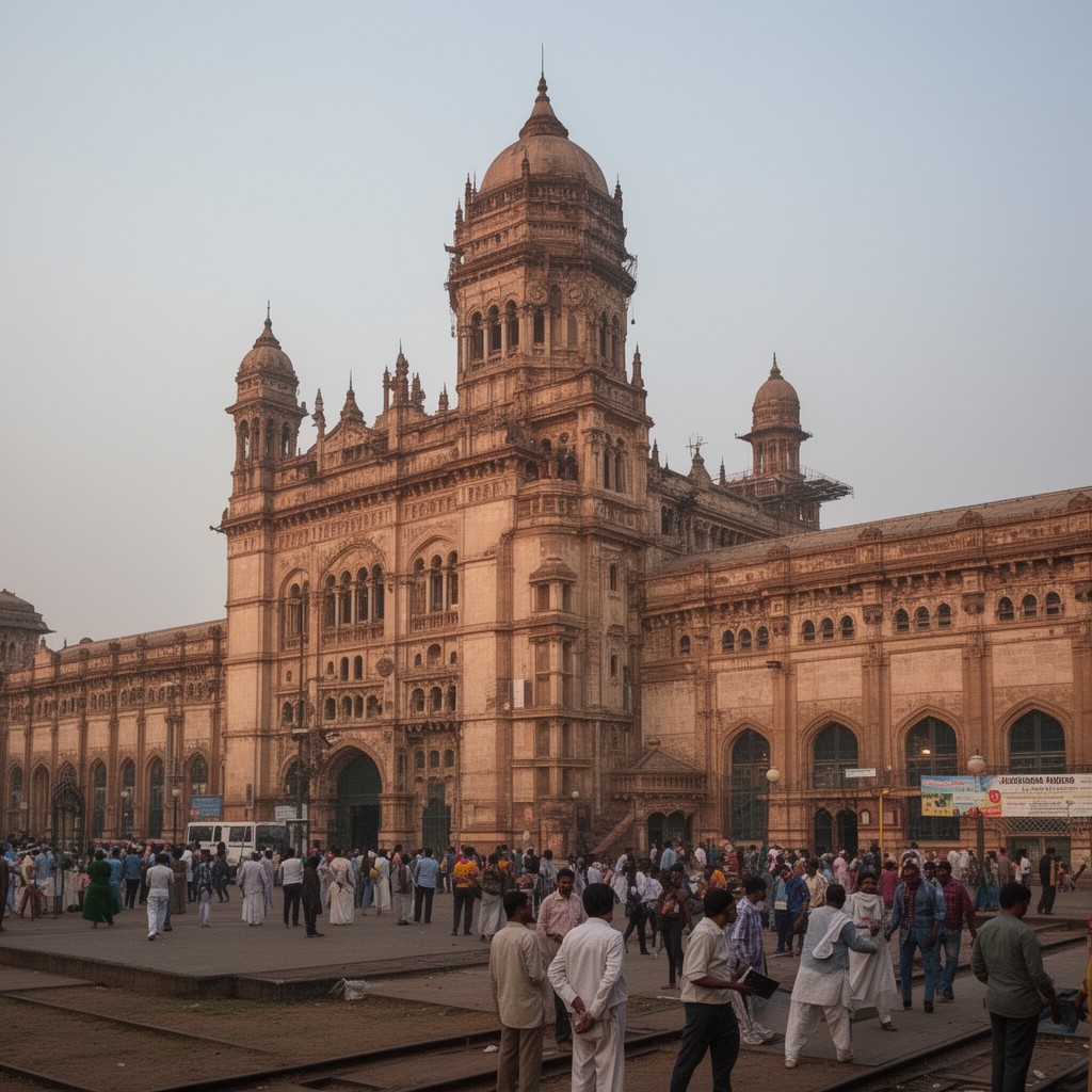 AI-generated illustration of Hyderabad Deccan railway station