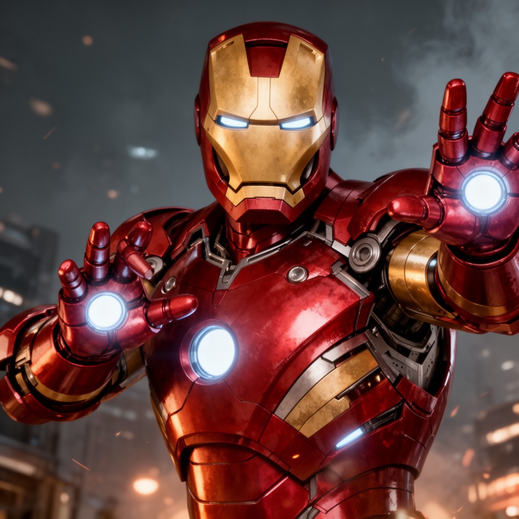 AI-generated illustration of Iron Man