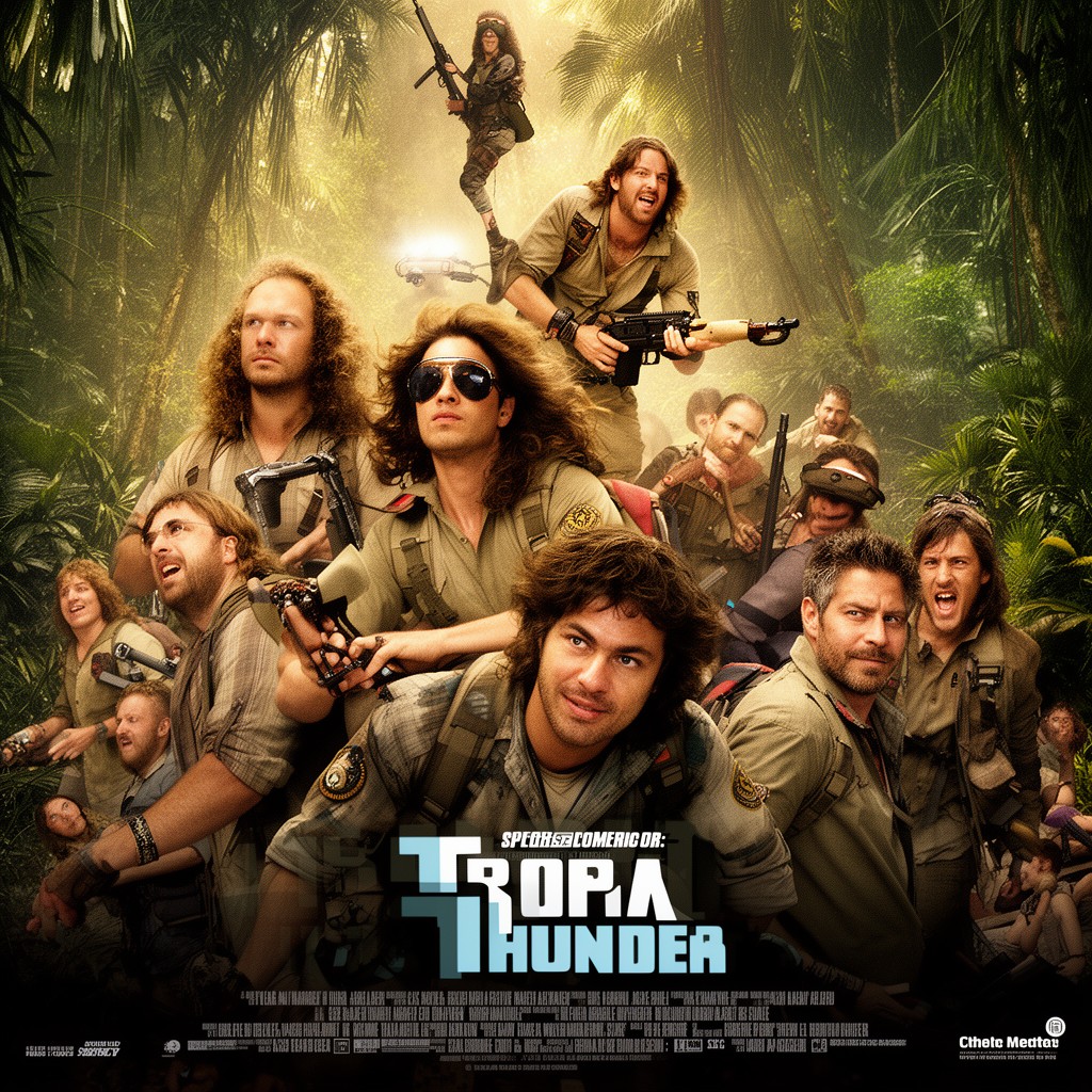 AI-generated illustration of Tropic Thunder