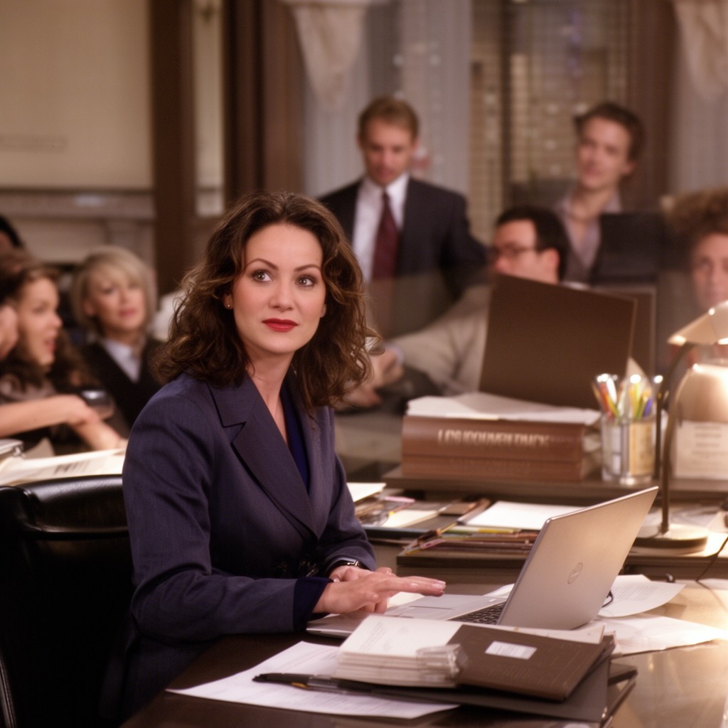 AI-generated illustration of Ally McBeal