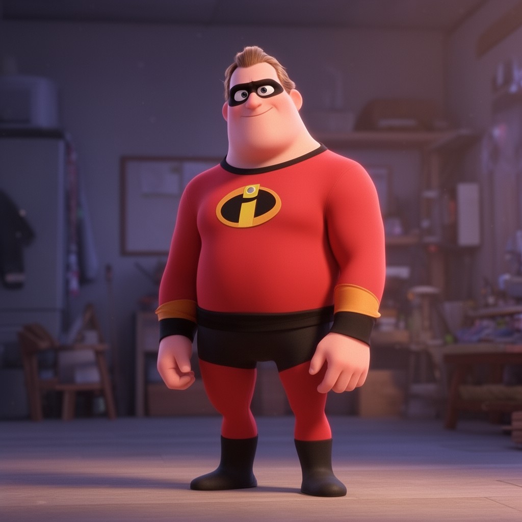 AI-generated illustration of Bob Parr