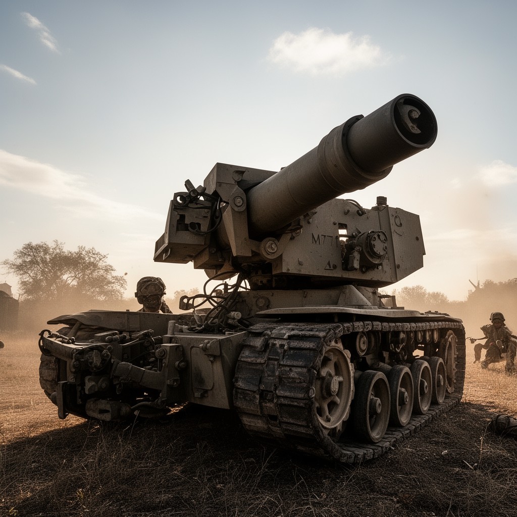 AI-generated illustration of M777 howitzer