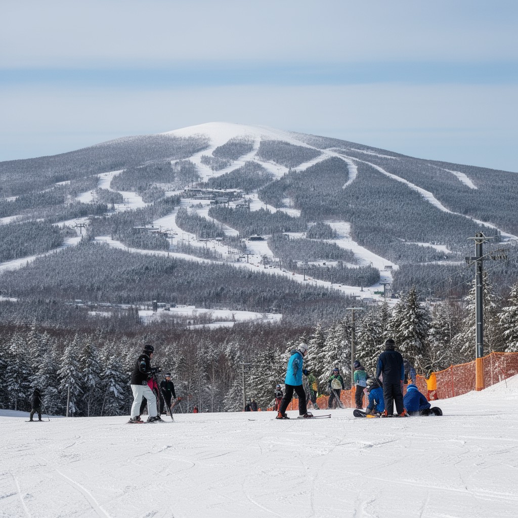 AI-generated illustration of Sunday River ski resort