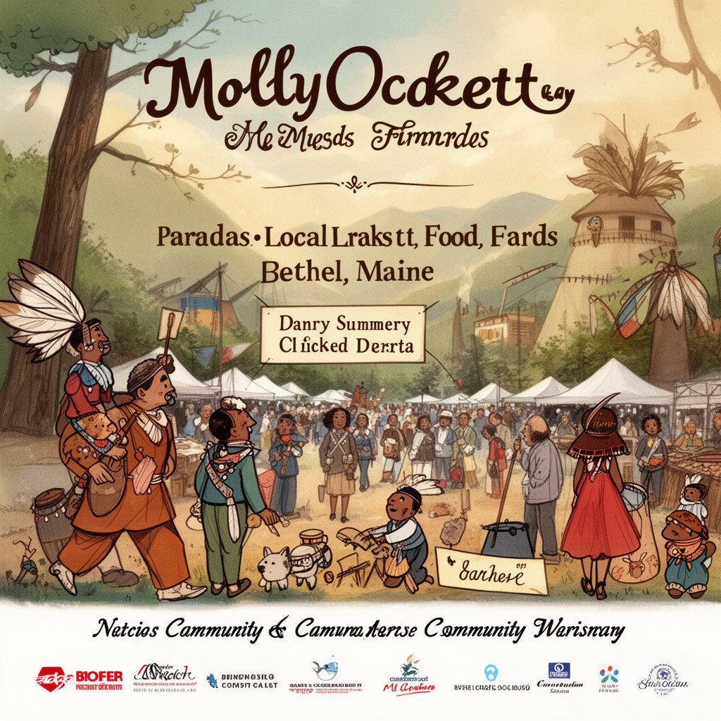 AI-generated illustration of MollyOckett Day Festival