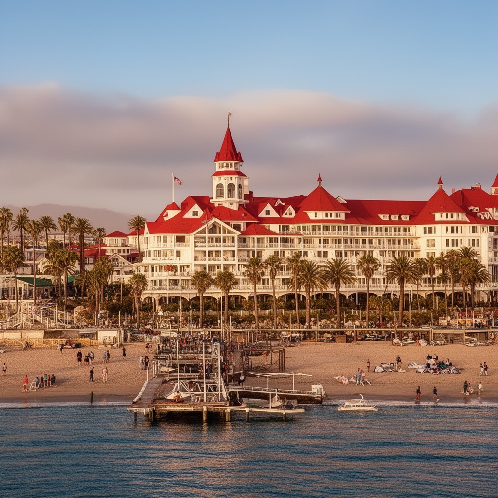 AI-generated illustration of Hotel del Coronado
