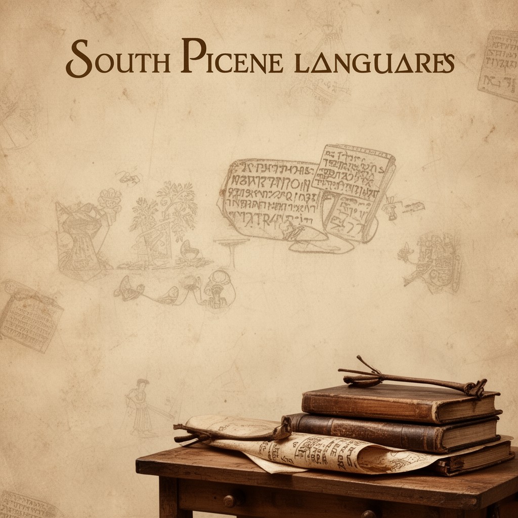 AI-generated illustration of South Picene language