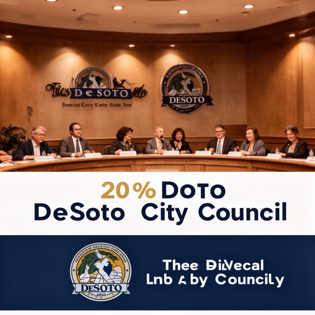 AI-generated illustration of DeSoto City Council