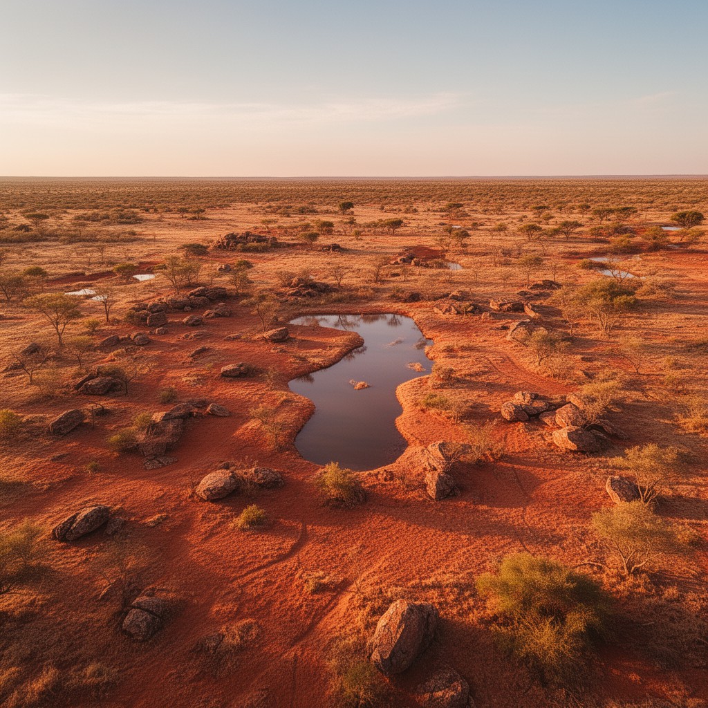 AI-generated illustration of Kalahari Basin