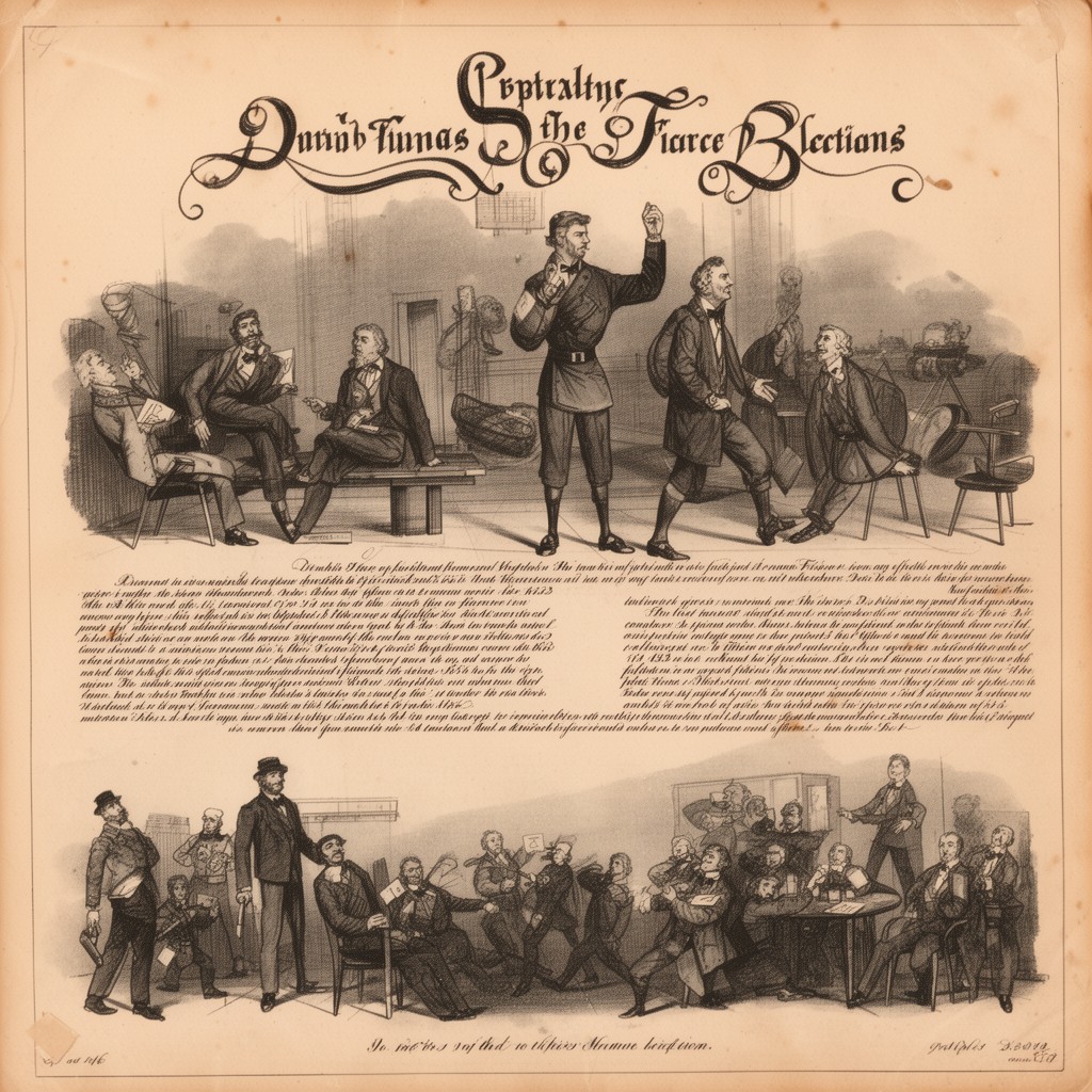 AI-generated illustration of 1852 United States presidential election