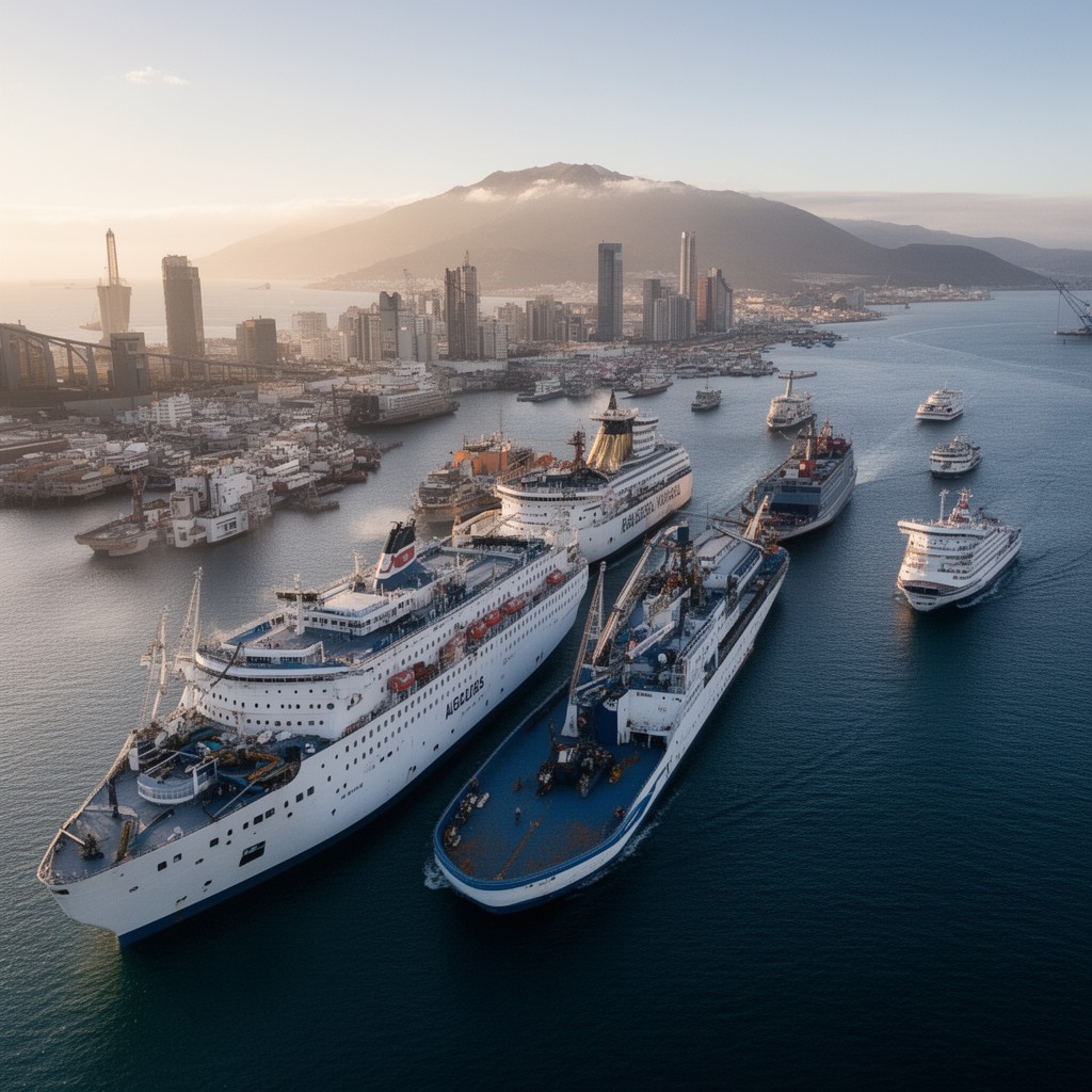 AI-generated illustration of Algeciras–Tangier Med