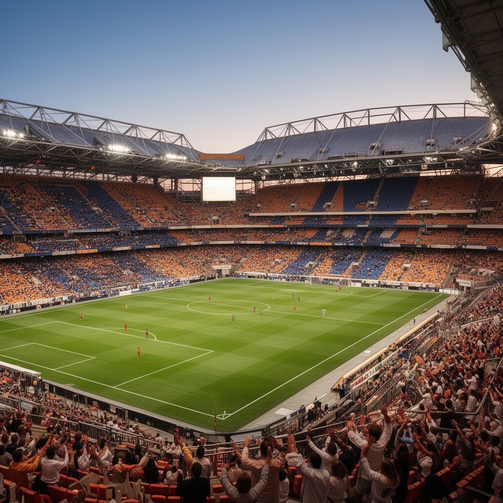 AI-generated illustration of Mestalla Stadium