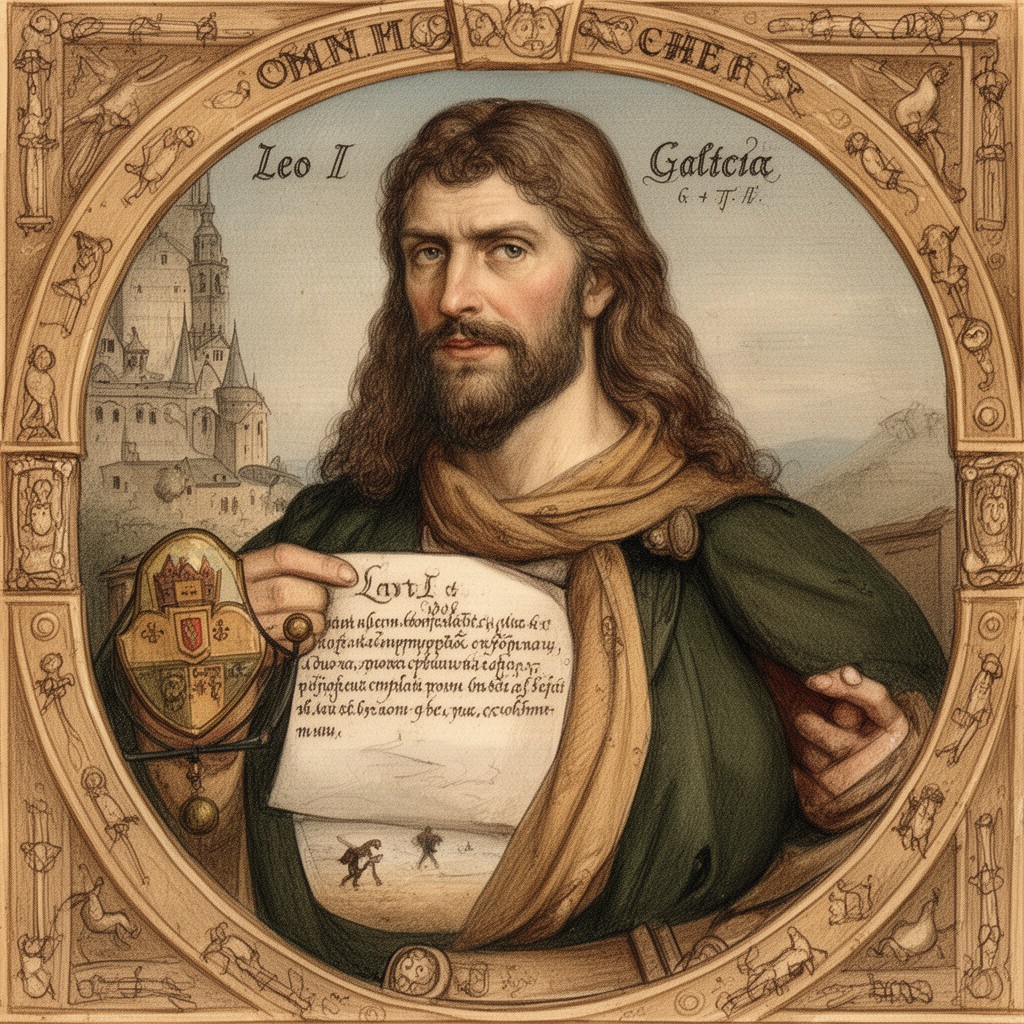 AI-generated illustration of Leo I of Galicia