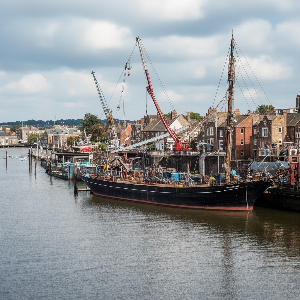 AI-generated illustration of Woolston, Southampton