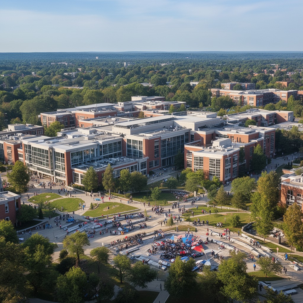 AI-generated illustration of Keele Campus