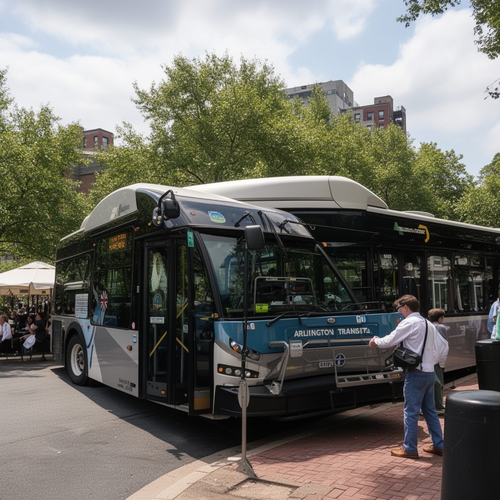 AI-generated illustration of Arlington Transit bus service