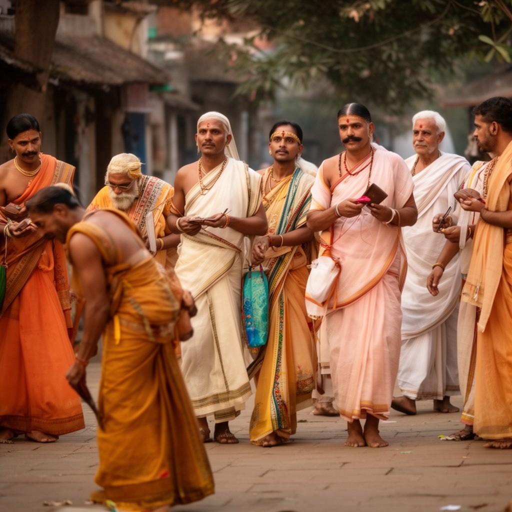 AI-generated illustration of Brahmins