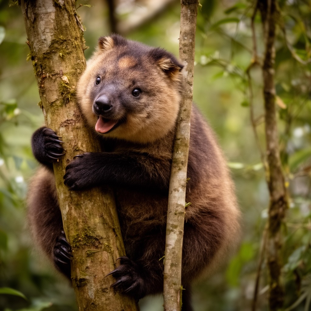 AI-generated illustration of Bennett’s tree-kangaroo