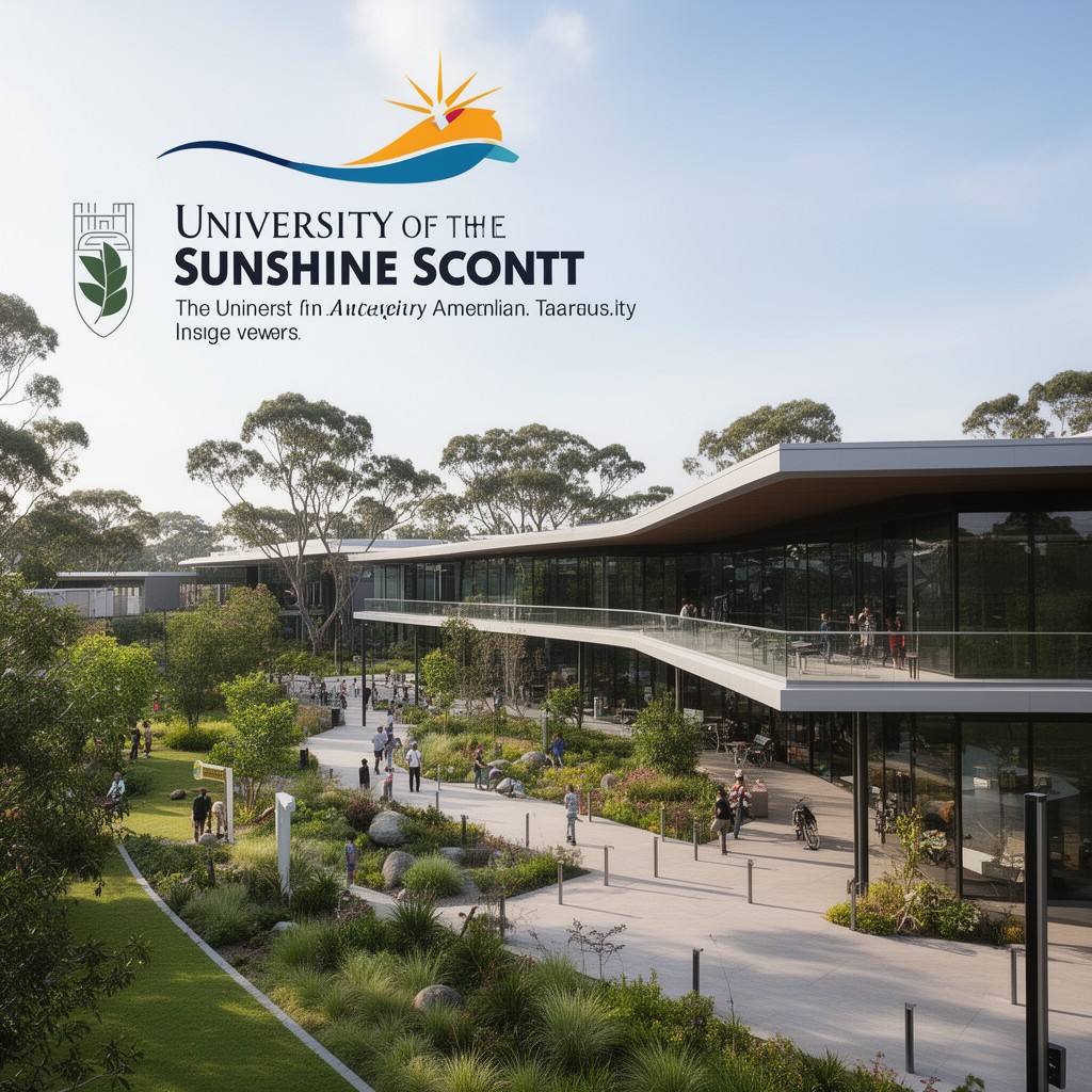 AI-generated illustration of University of the Sunshine Coast