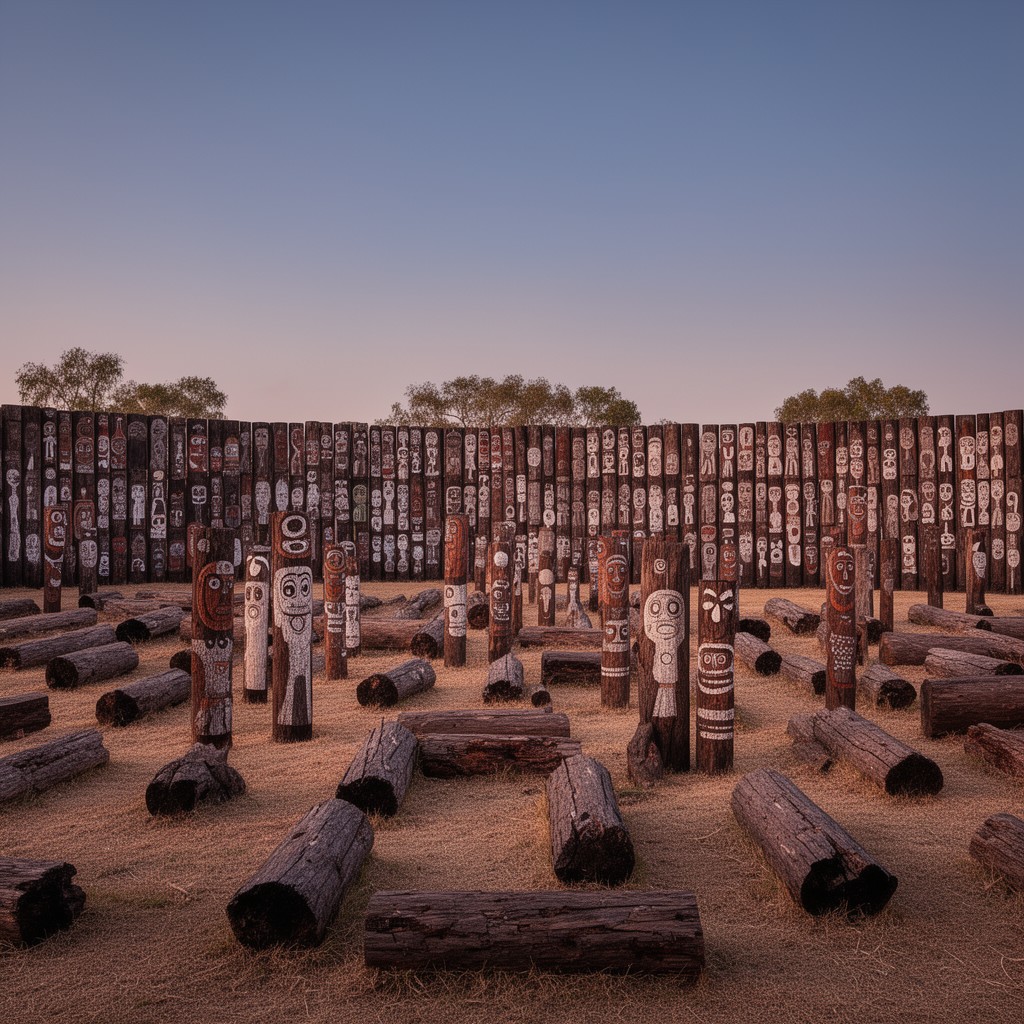 AI-generated illustration of The Aboriginal Memorial