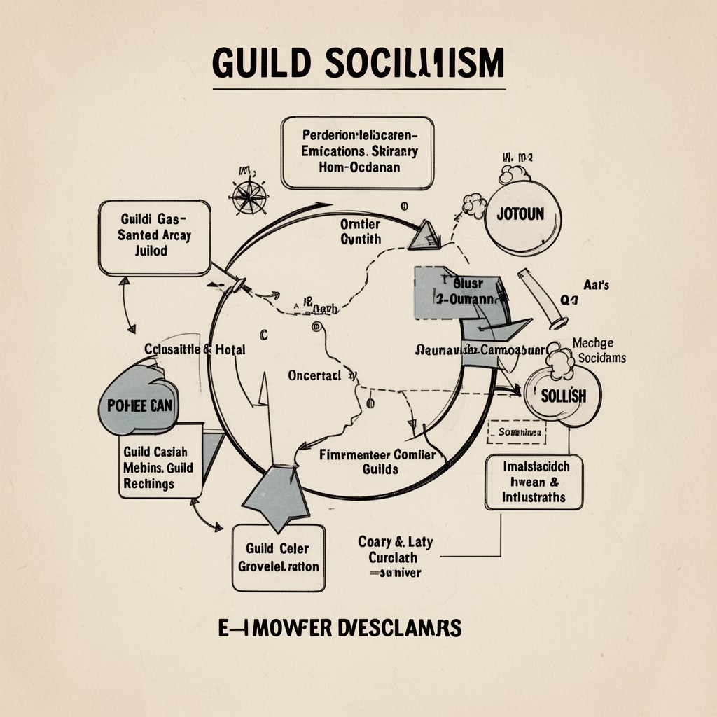 AI-generated illustration of guild socialism