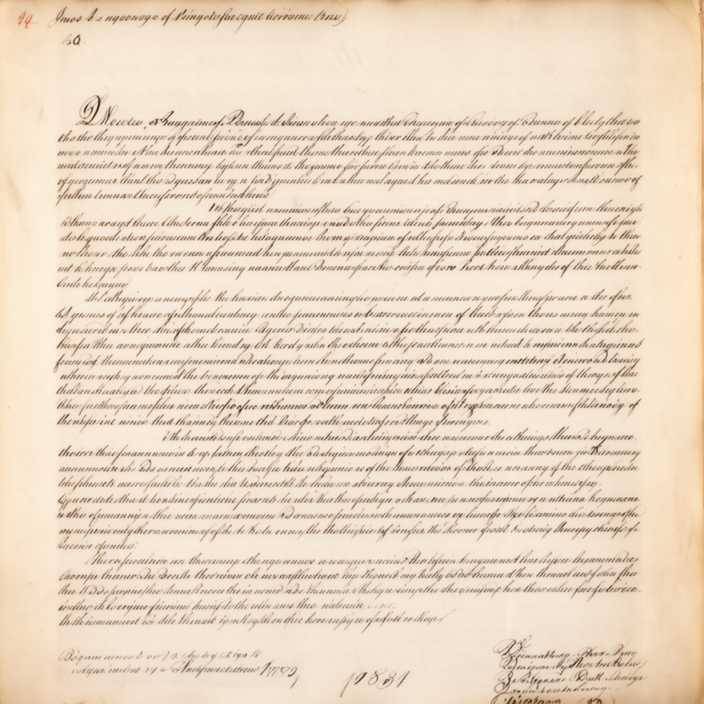 AI-generated illustration of Treaty of Paris (1783)