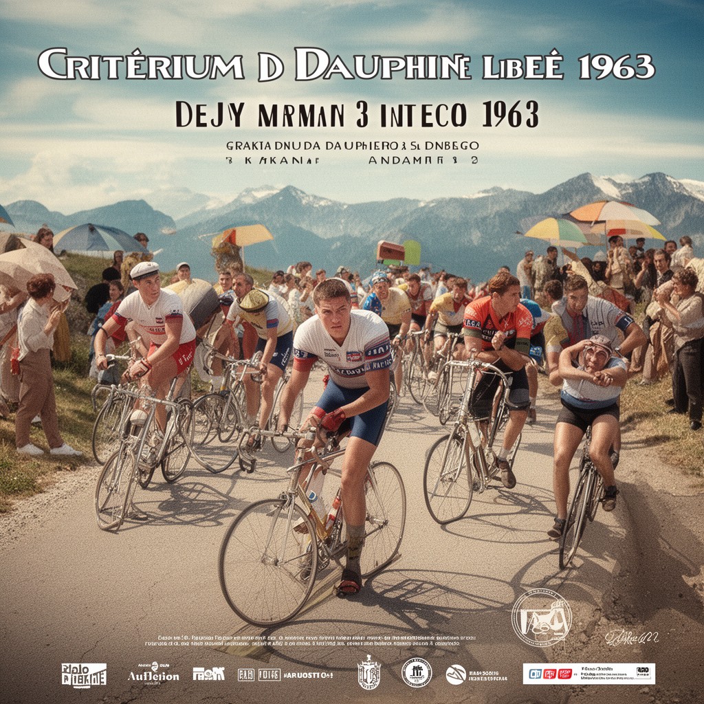 AI-generated illustration of Critérium du Dauphiné Libéré 1963