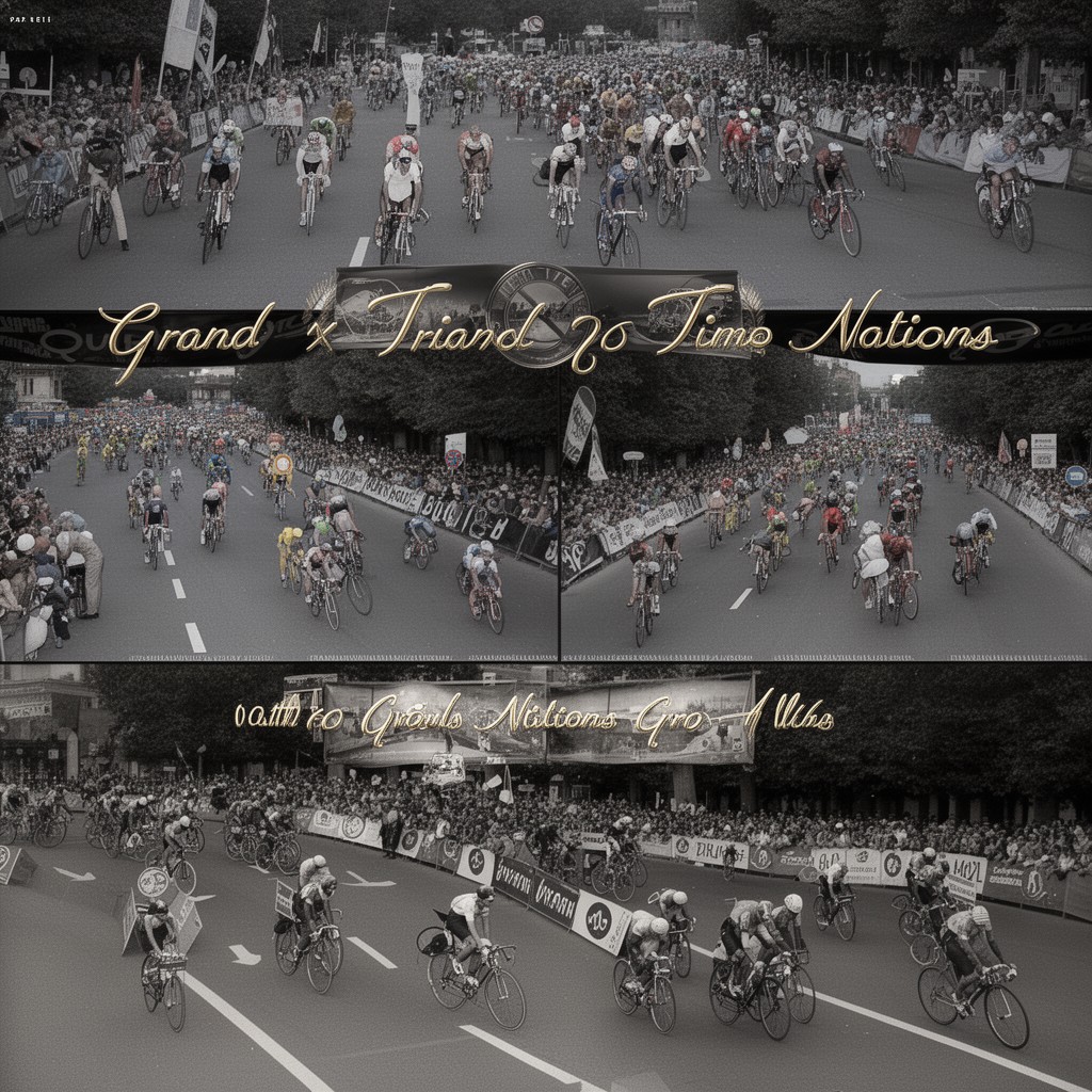 AI-generated illustration of Grand Prix des Nations time trial multiple times