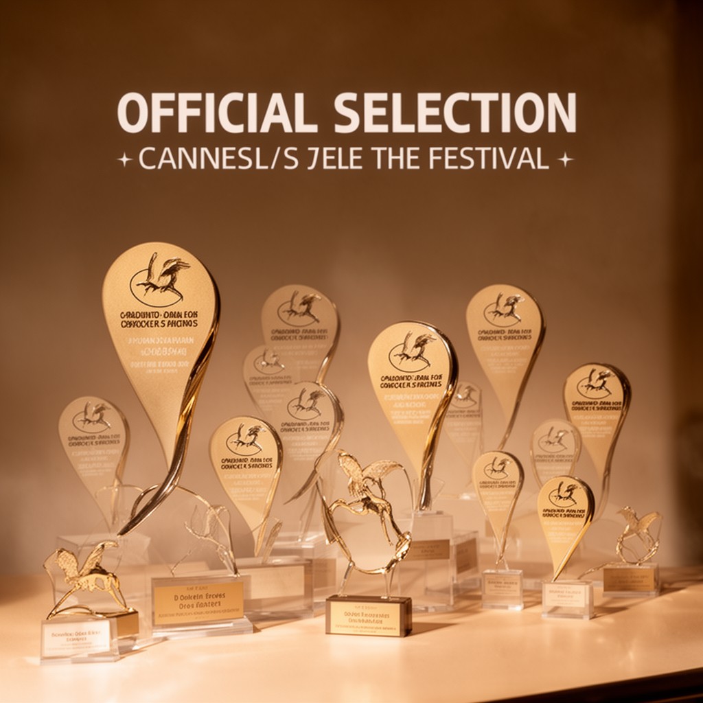 AI-generated illustration of Official Selection awards of the Cannes Film Festival