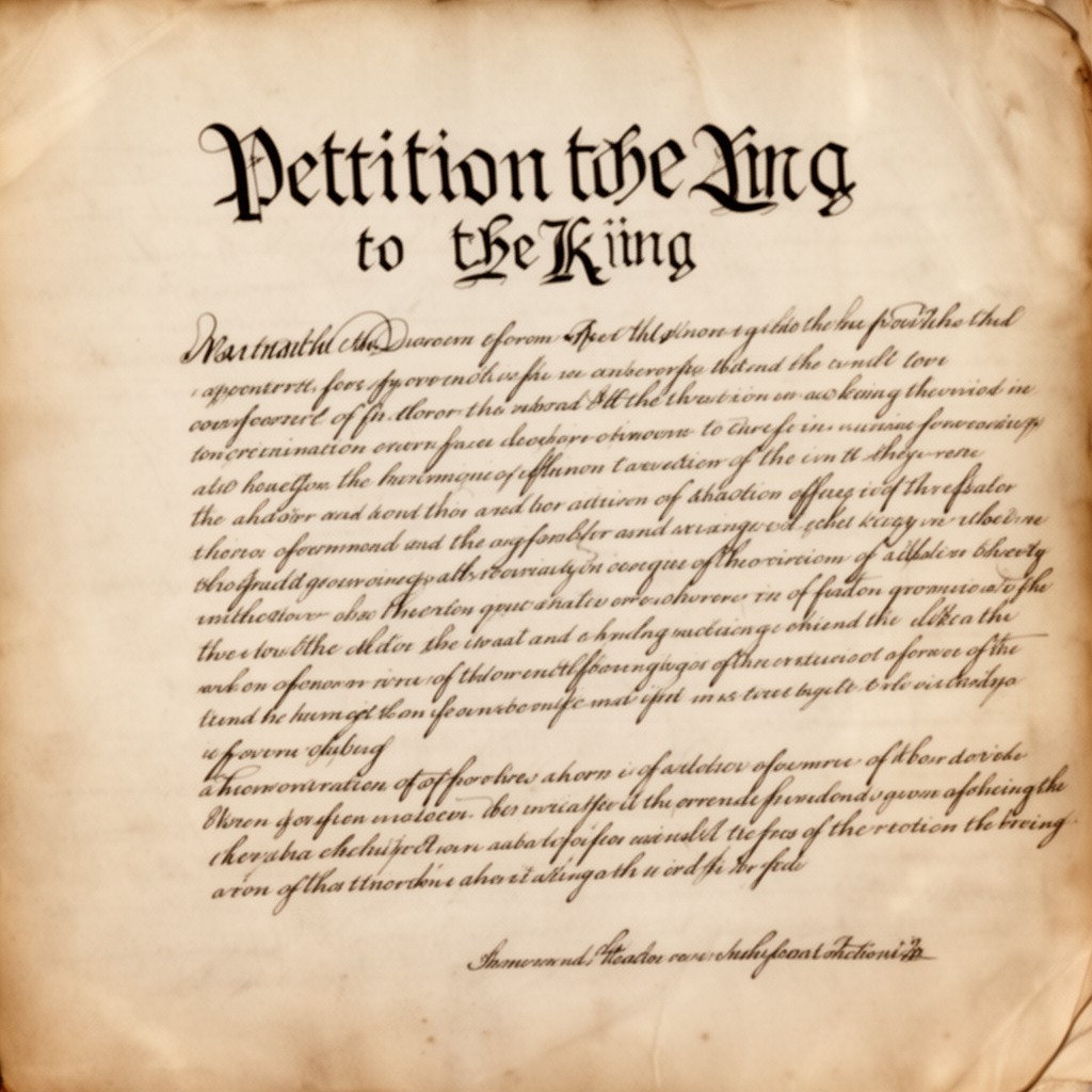 AI-generated illustration of Petition to the King