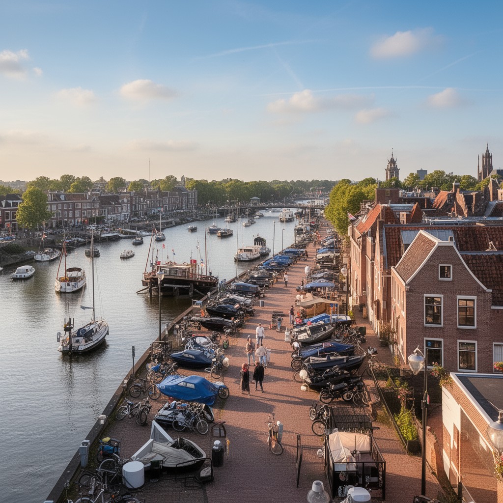AI-generated illustration of Krimpen aan den IJssel