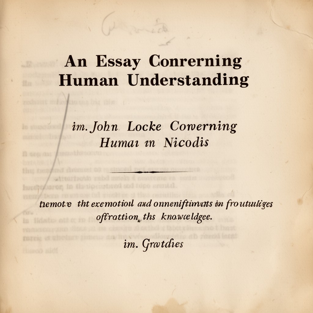 AI-generated illustration of An Essay Concerning Human Understanding