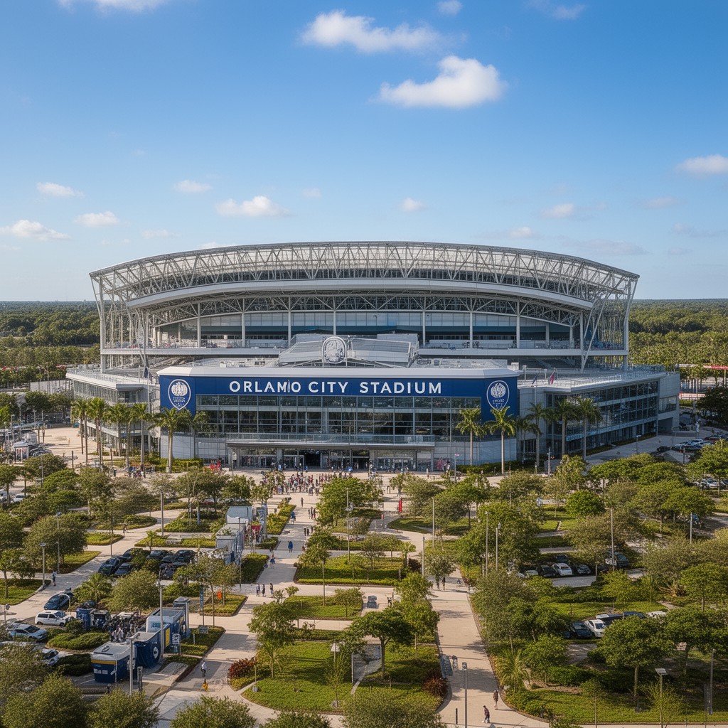 AI-generated illustration of Orlando City Stadium